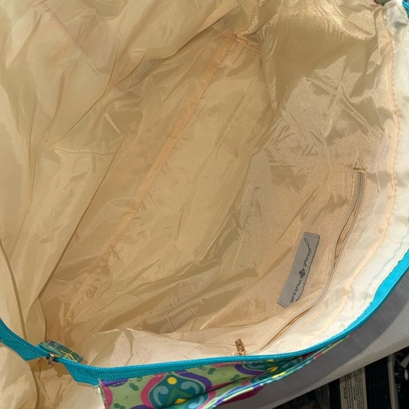 Jane Marie Waterproof Oversized Beach Bag “Check Me Out” Pink Green Paisley Tote - Picture 9 of 12